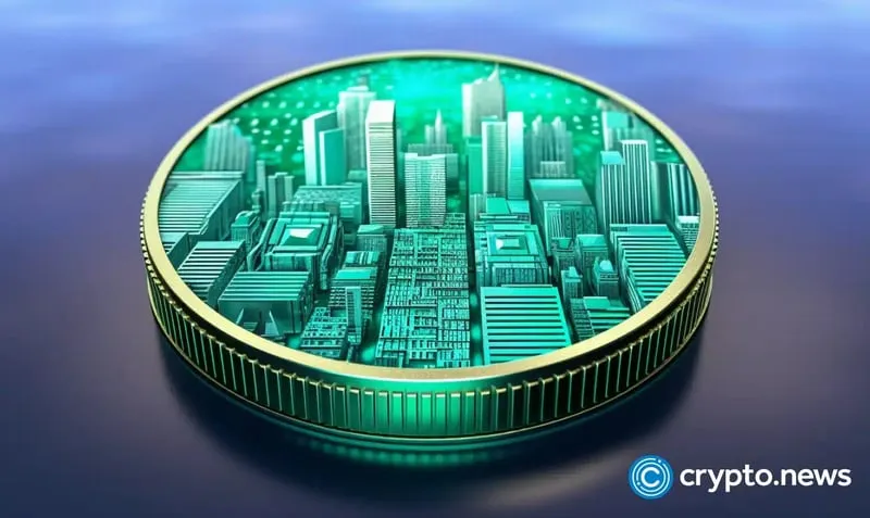 J.P. Morgan blockchain payments represented by a digital coin graphic