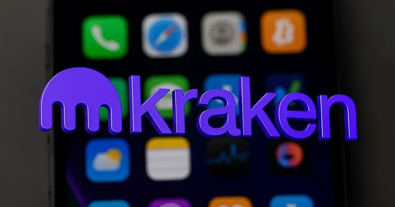 The Kraken logo on a purple background, illustrating the exchange's account lockouts