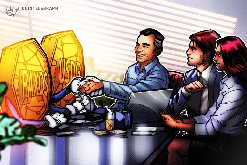 Illustration of a crypto negotiation representing the Paxos and Mantle agreement