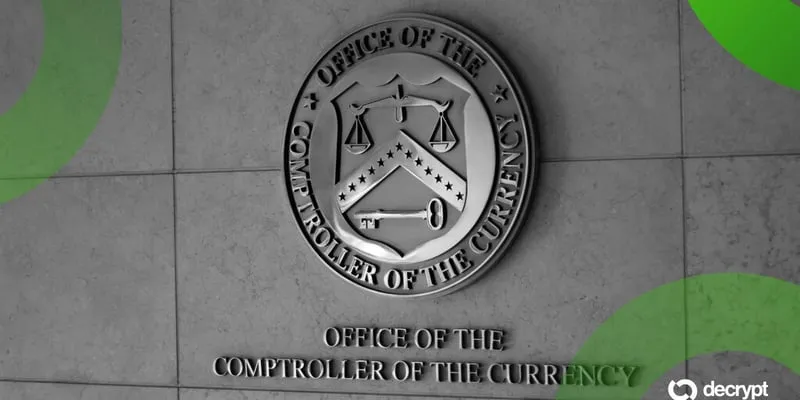 The Office of the Comptroller of the Currency seal on a stone wall