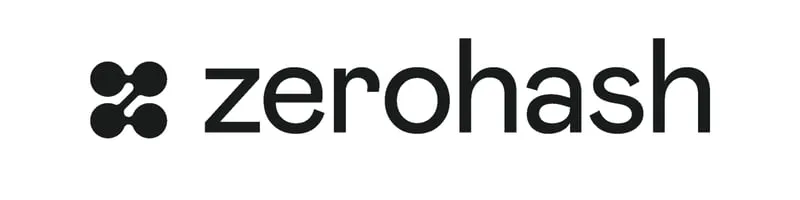 The zerohash logo in black on a white background