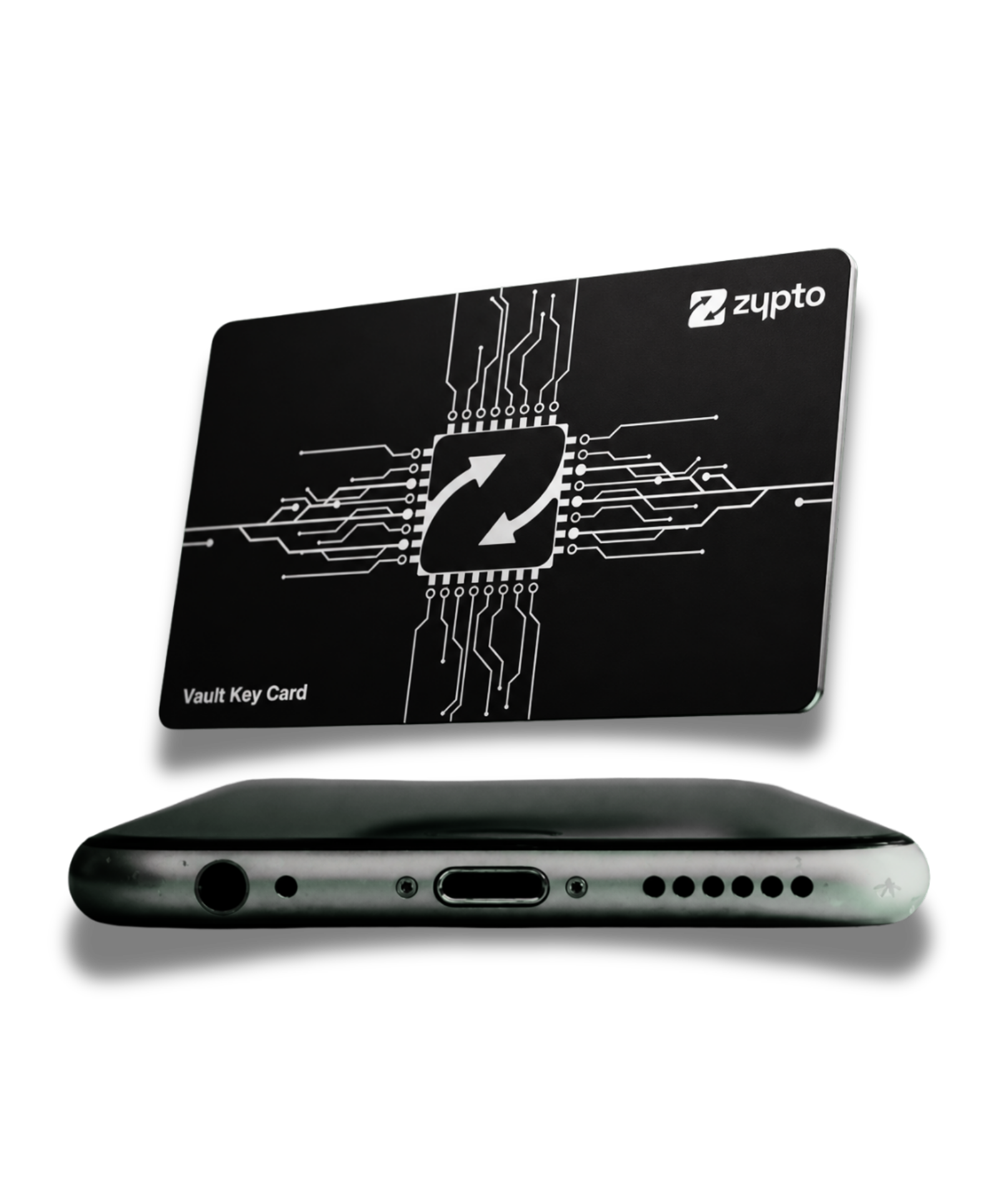 Zypto Vault Key Card — front and back