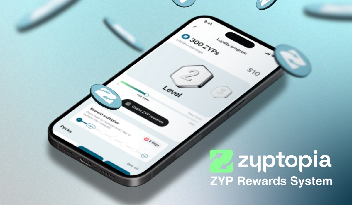 Zypto App - Zyptopia ZYP Rewards System