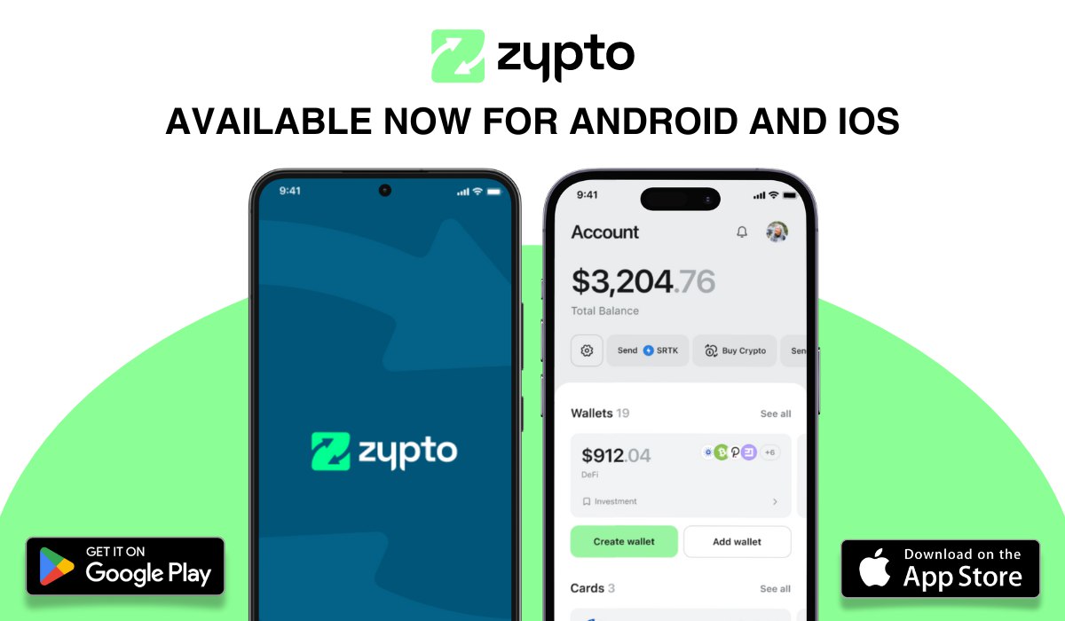 Zypto App Now Available on Google Play and App Store