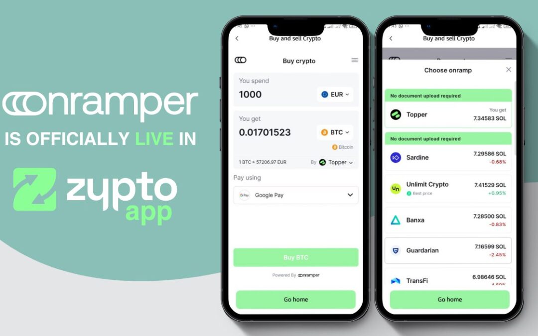 Zypto App et Onramper s’associent pour faciliter l’achat et la vente de crypto-monnaies