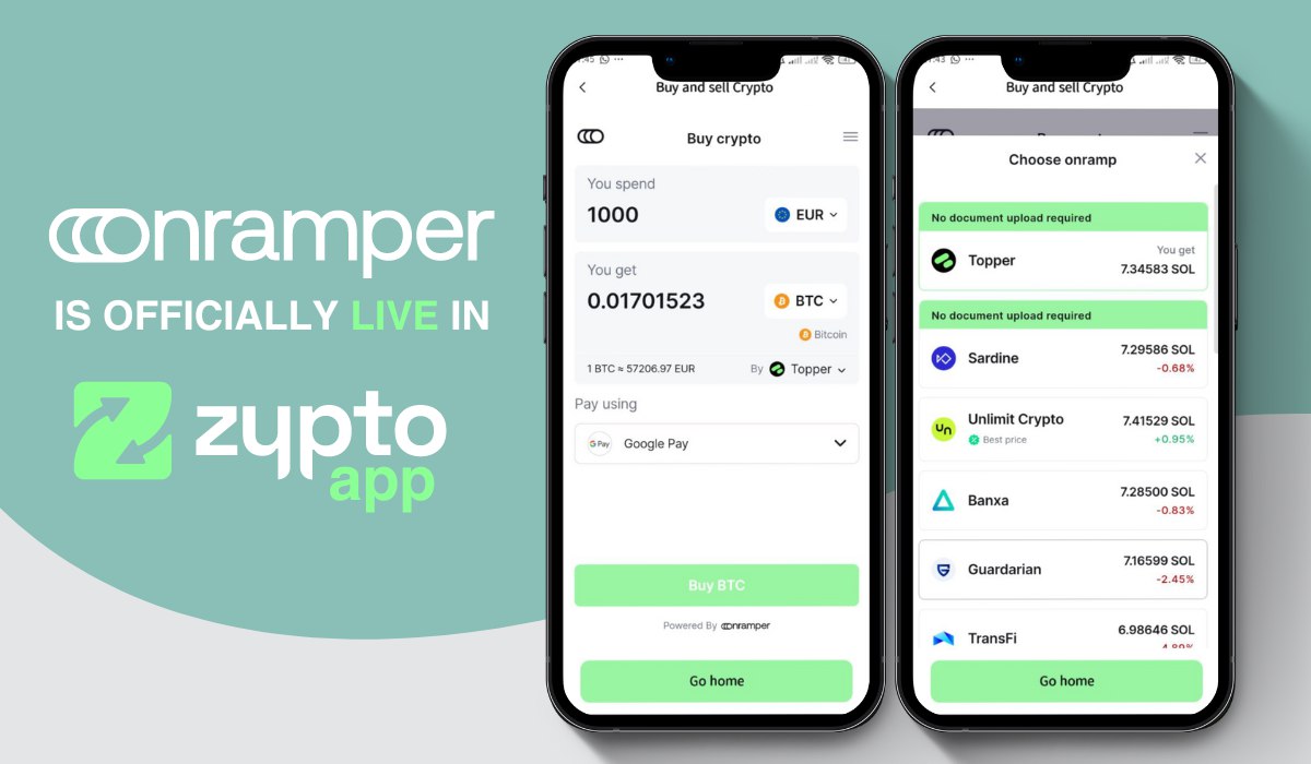 Zypto and Onramper team up to make buying and selling crypto easy
