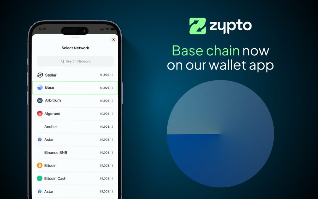 La chaîne de base est désormais disponible sur l’application Zypto !