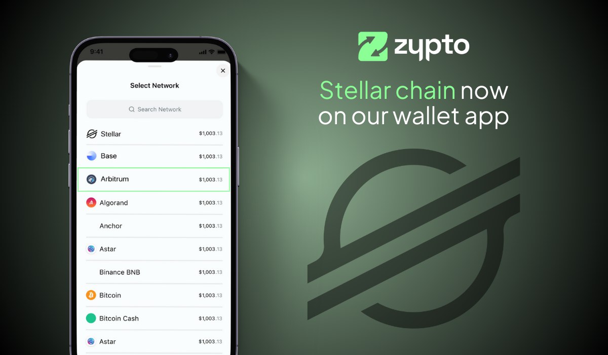 Stellar Blockchain on Zypto App