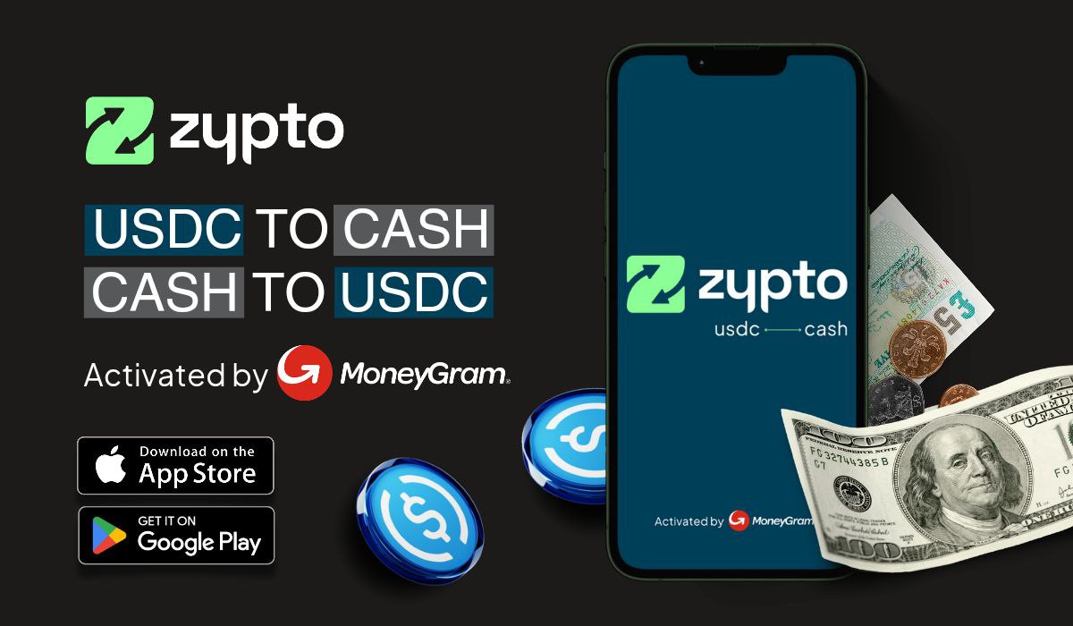 Zypto Announce MoneyGram Partnership and Unveil the Pioneering ‘USDC-to-Cash’ Global Service