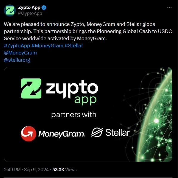 Zypto Announce Stellar and MoneyGram Partnership