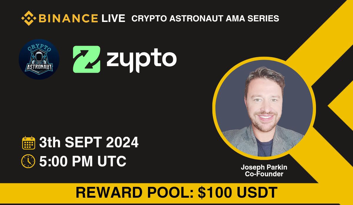 Join Zypto Co-founder Joe Parkin for AMA on Binance Live