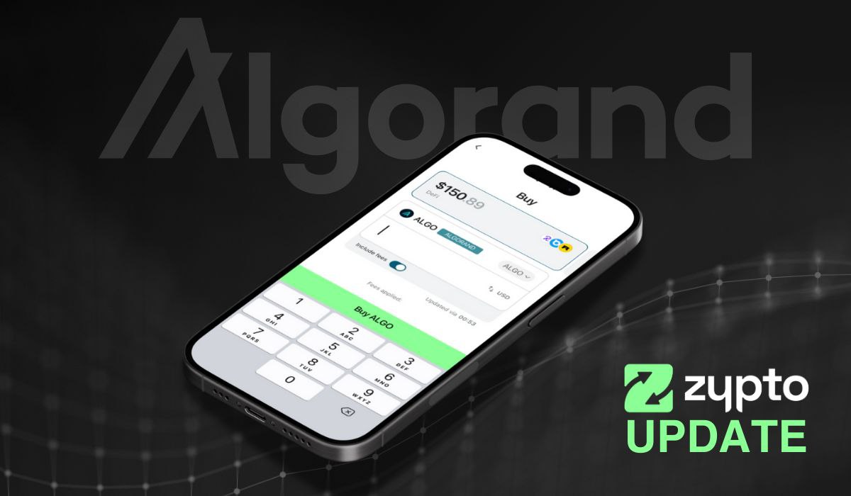 Zypto App Releases The ‘Algorand Release’! v1.5.0 is Now Live!