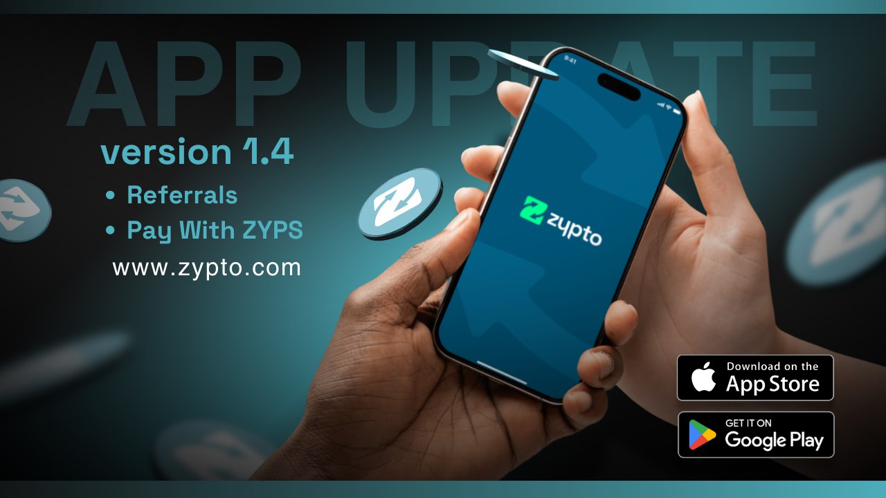 Zypto App Launches v1.4.0! Referrals and Pay With ZYPs Are Now Live!