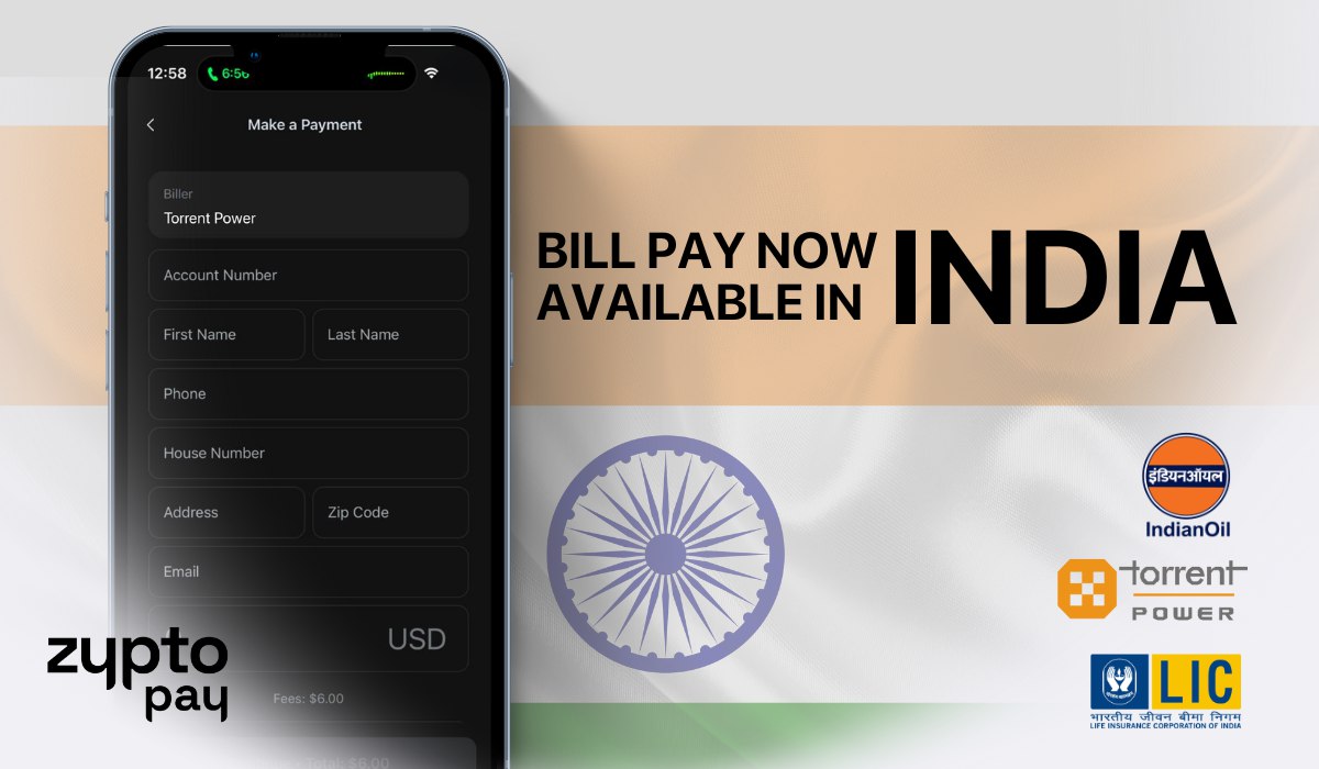 Zypto Launch Crypto Bill Payments for India 🇮🇳