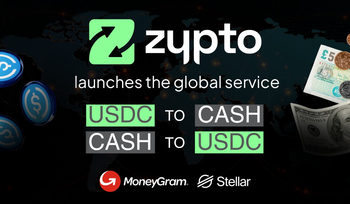 USDC-to-Cash & Cash-to USDC Global Service with Zypto, Stellar and MoneyGram is Launching Soon