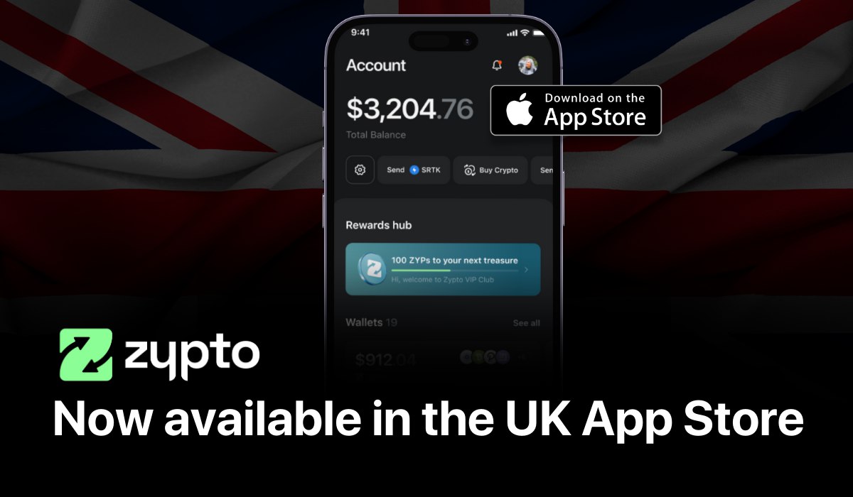 Zypto App Now Available in the UK App Store