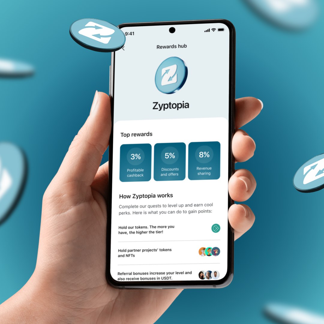 Zypto Crypto App - Spend and Earn