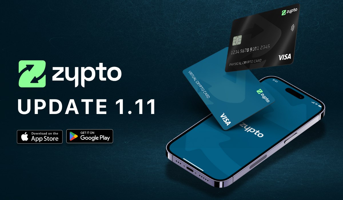 Zypto App v1.11 - Launching The Brand New Zypto VISA Card!