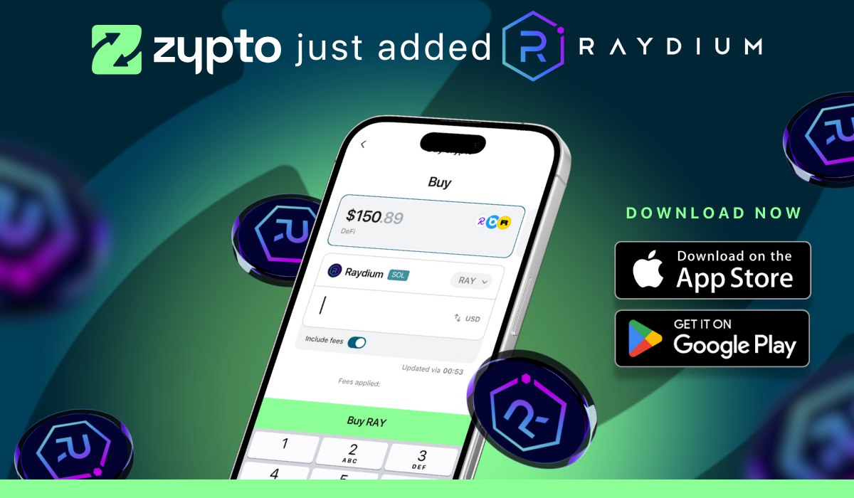 Zypto App Integrates Raydium