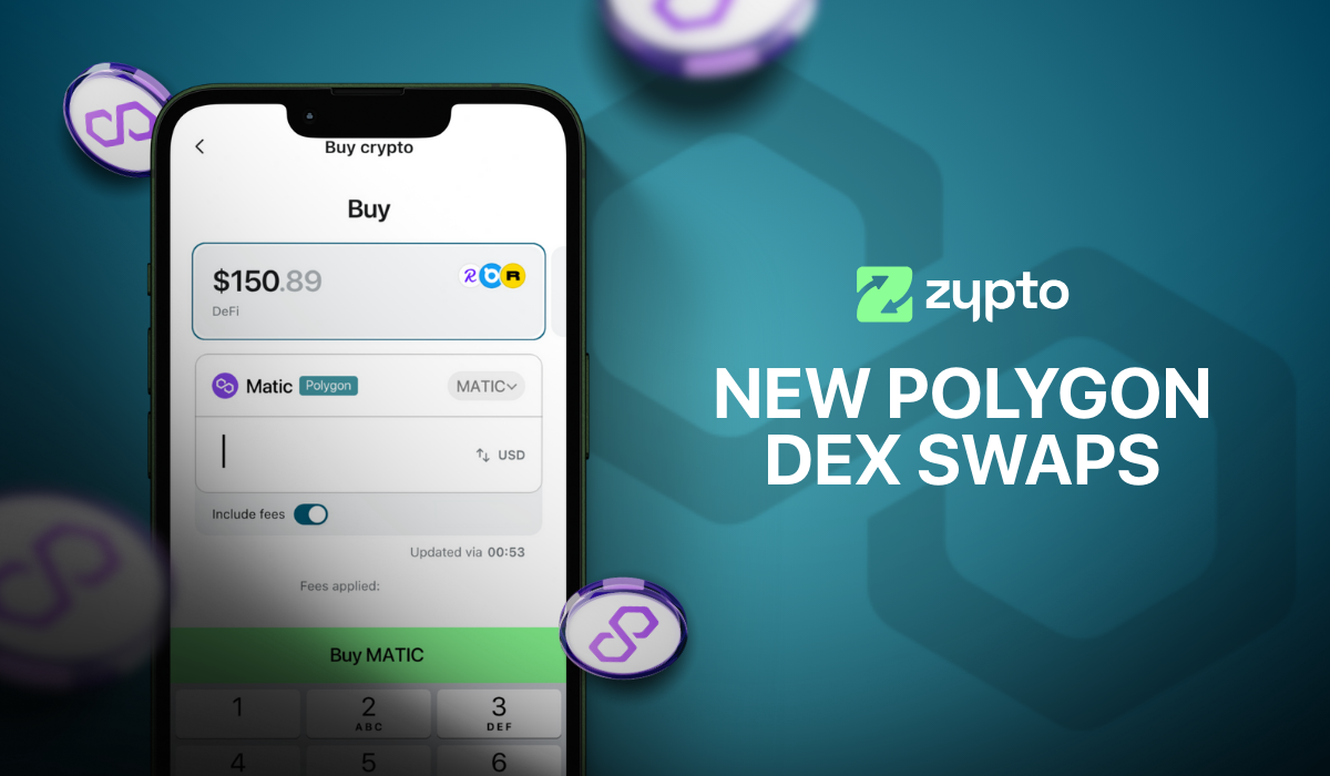 New Polygon MATIC DEX Swaps with Uniswap on Zypto App