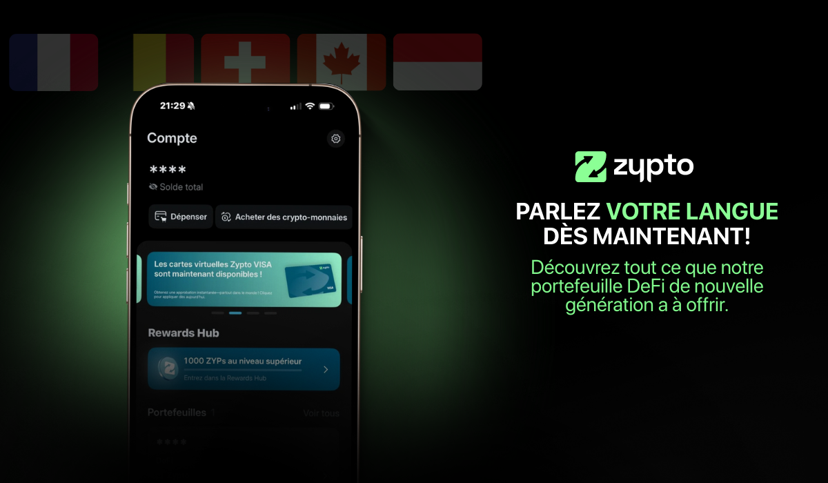 Zypto est Maintenant Dispo en FRANÇAIS !