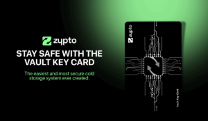 The Vault Key Card Cold Crypto Wallet - Stay Safe