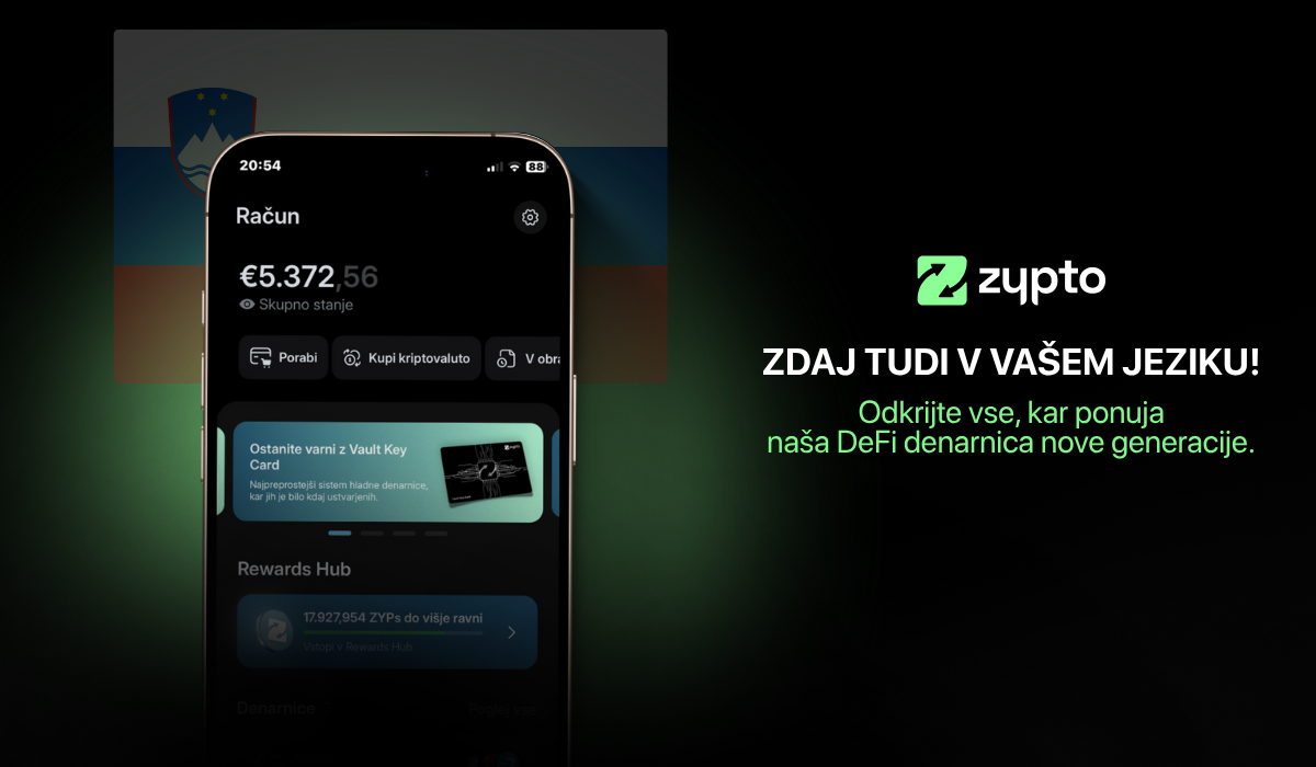 Zypto zdaj govori slovensko – in odpira svet kripta za vse!