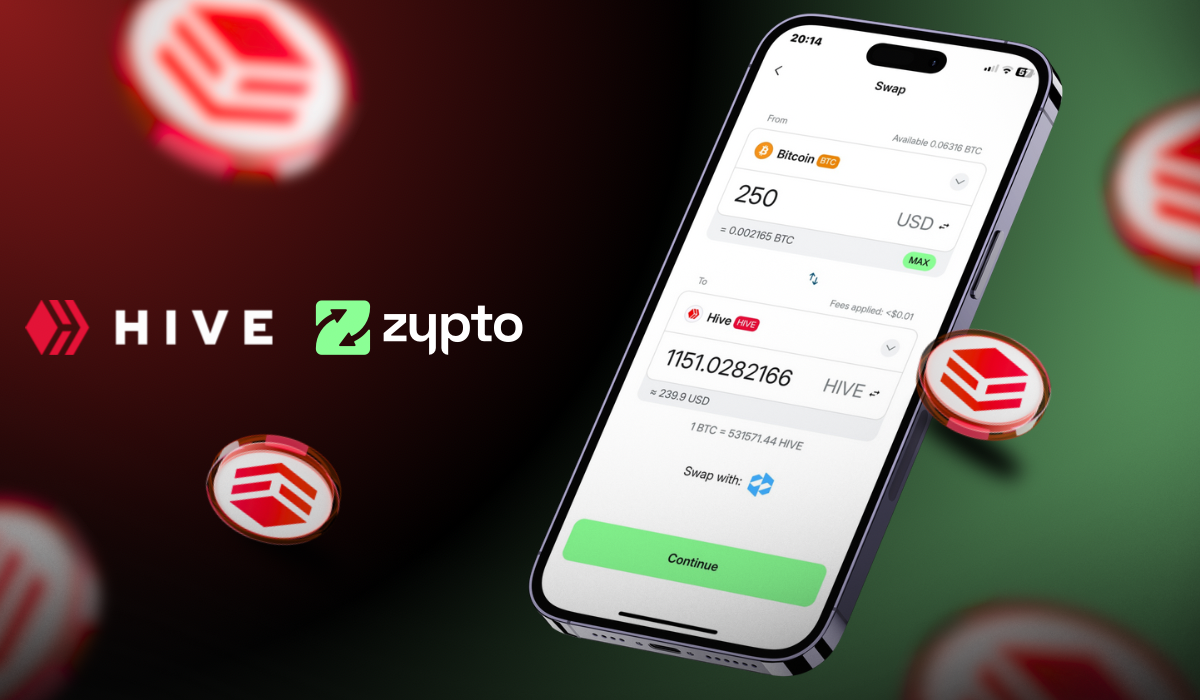 Using Hive in Zypto App: Create or Link Your Hive Account – Unleash Payments, Feeless Transfers and MultiChain Swaps