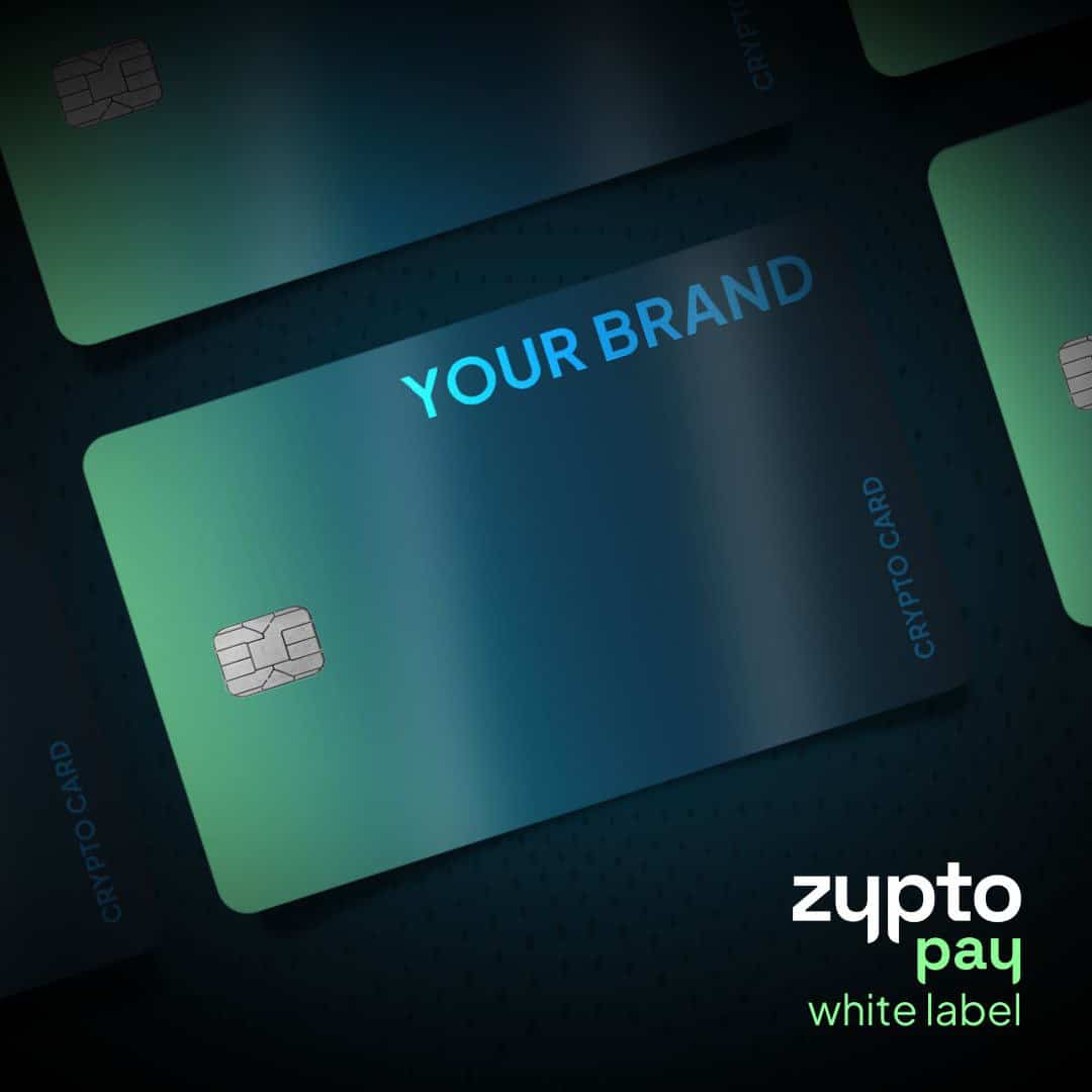 White label crypto cards including virtual, debit and physical card options with high limits and 3DS security powered by Zypto
