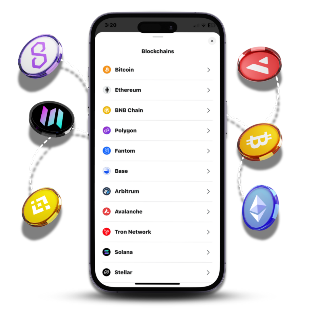 Zypto Multi-Chain Crypto Wallet App