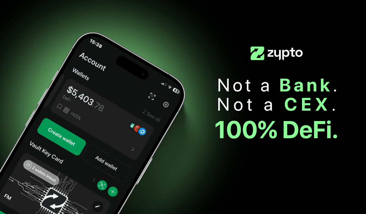 Not a Bank. Not a CEX. We’re 100% DeFi.