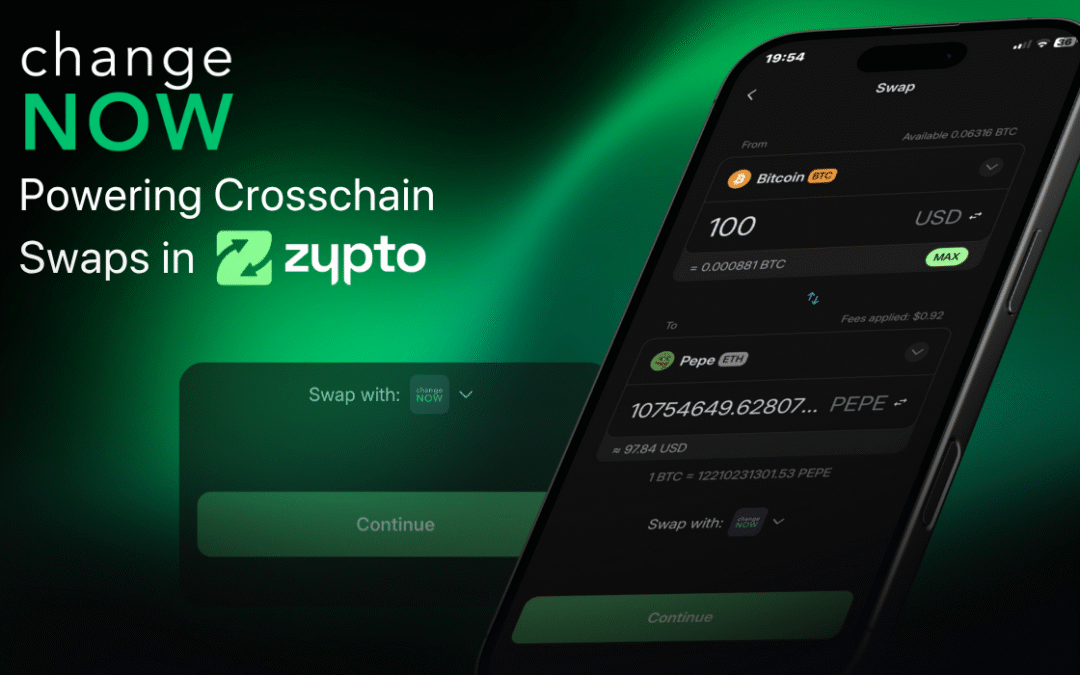 ChangeNOW – Powering Crosschain Swaps In Zypto App