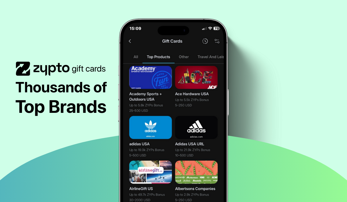 Gift Card Marketplace - Now Live In Zypto App | Zypto