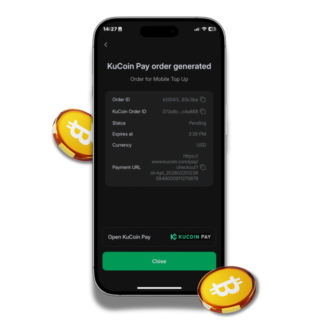 Zypto App - Crypto Payments With KuCoin Pay