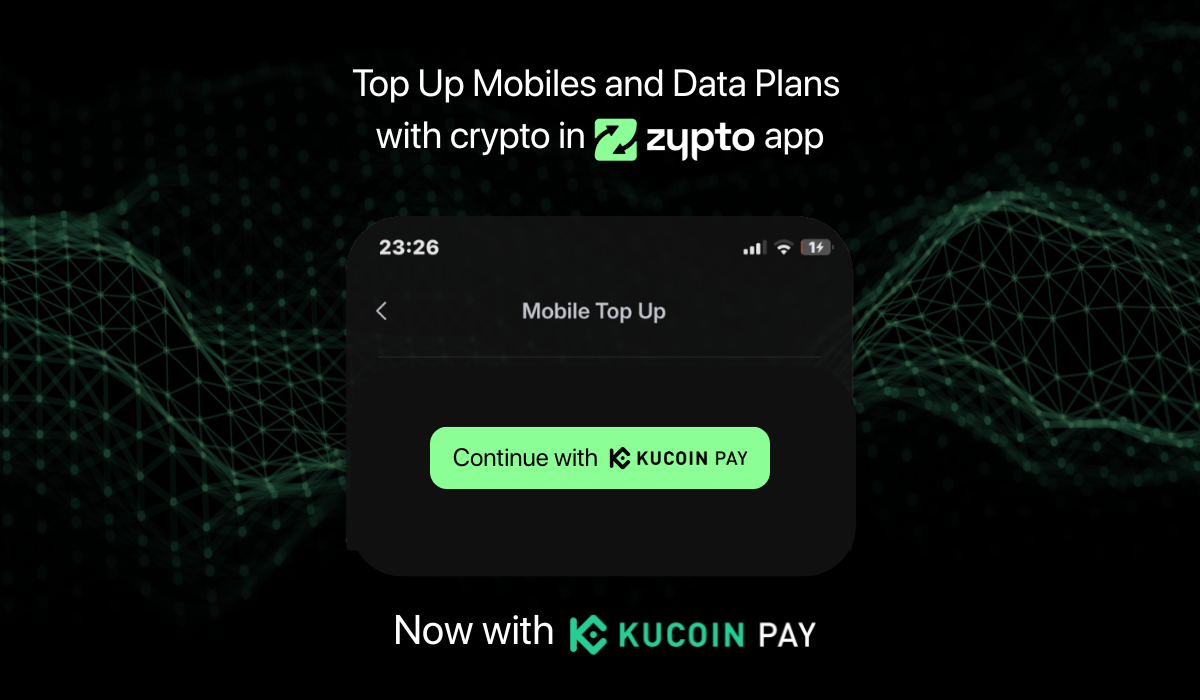 Mobile Topup With Crypto – Now Available via KuCoin Pay in Zypto App