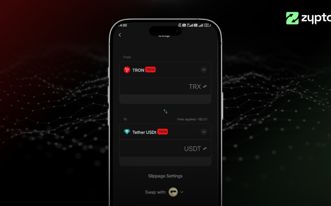 SunSwap DEX – Now Live in Zypto App for TRON Swaps