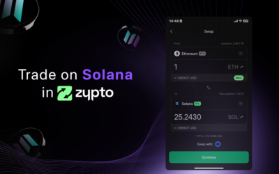 Trade on Solana in Zypto App